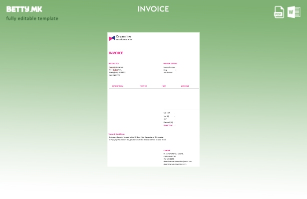 модерен стил Шаблон за фактура на фирма за вработување